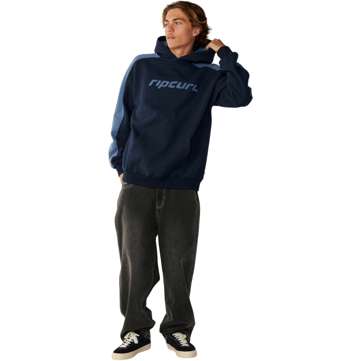 2026 Rip Curl Mens Archive Panel Hoodie 0CHMFL - Dark Navy